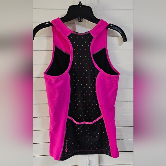 Sugoi Pink and Black Workout Tank Top - Picture 3 of 5